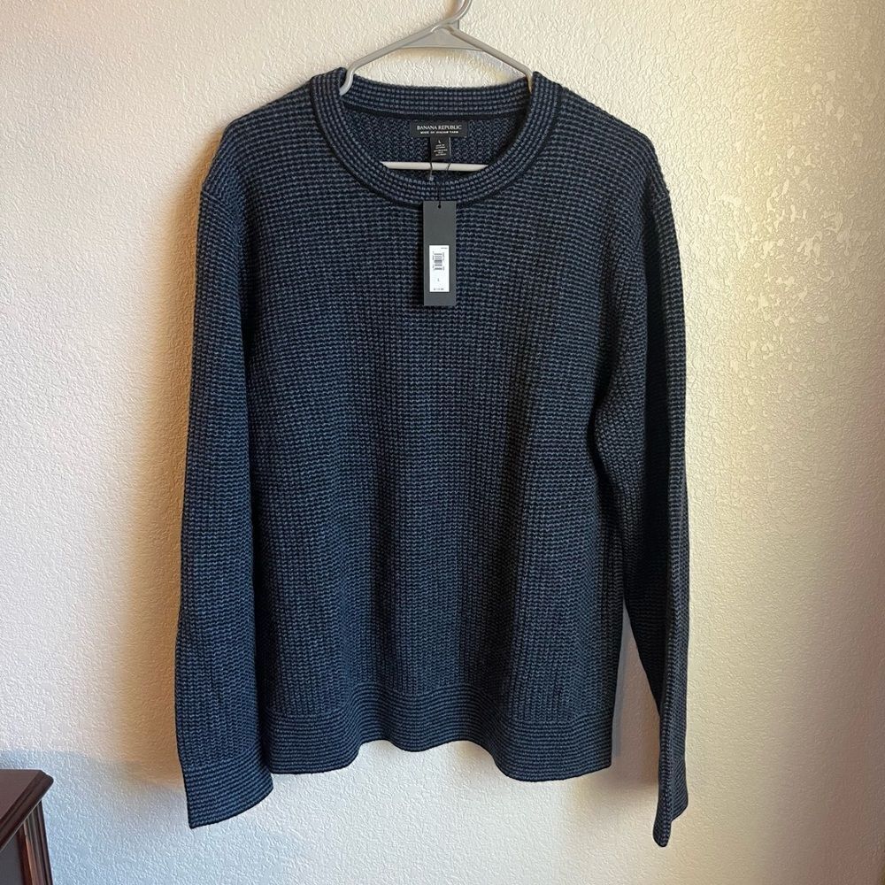 Banana Republic Italian Yarn Navy Knit Sweater